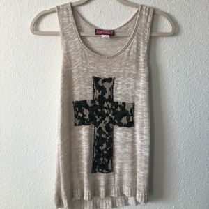 Camo Cross Tank Top